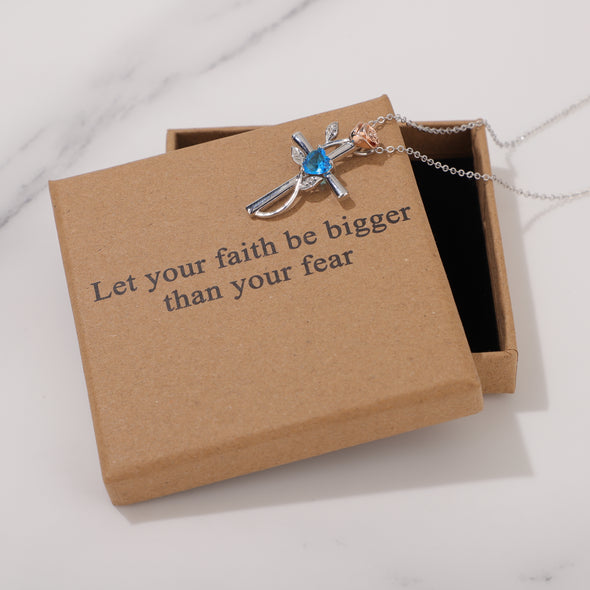 Let your faith be bigger than your fear Necklace for Friend Encouragement Gift Motivational Jewelry