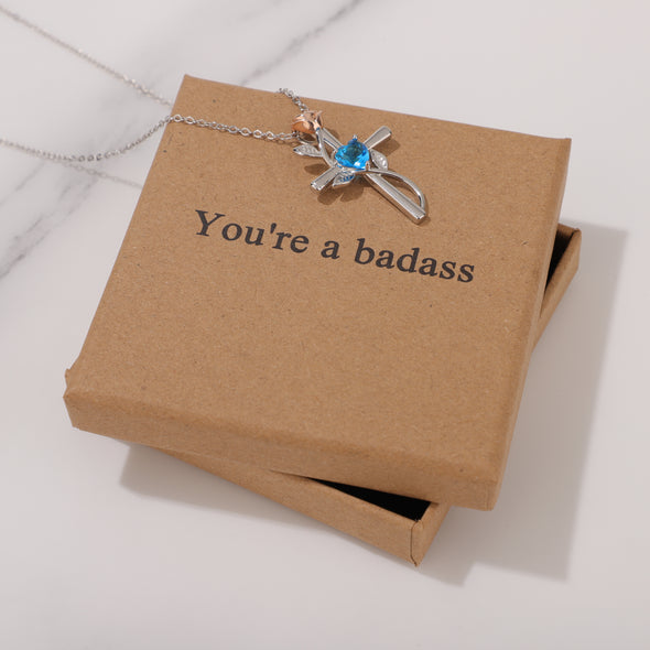 You're a badass Necklace for Friend Encouragement Gift Motivational Jewelry
