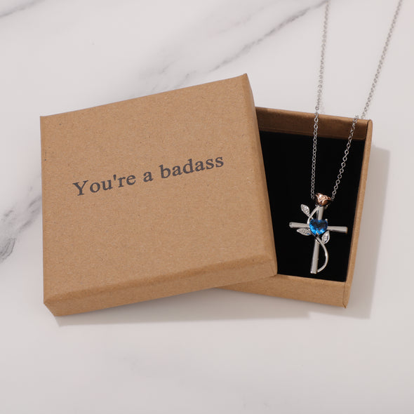 You're a badass Necklace for Friend Encouragement Gift Motivational Jewelry