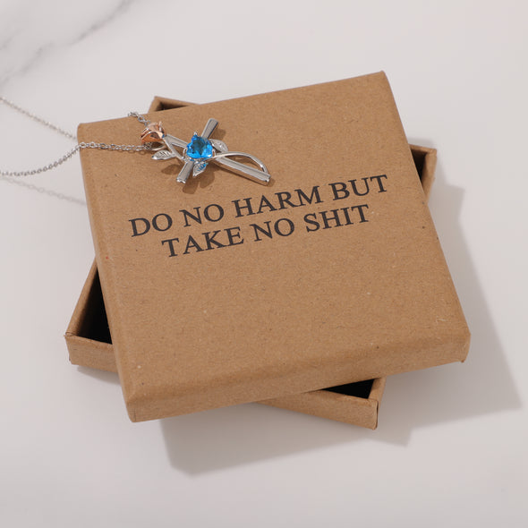 DO NO HARM BUT TAKE NO SHIT Necklace for Friend Encouragement Gift Motivational Jewelry