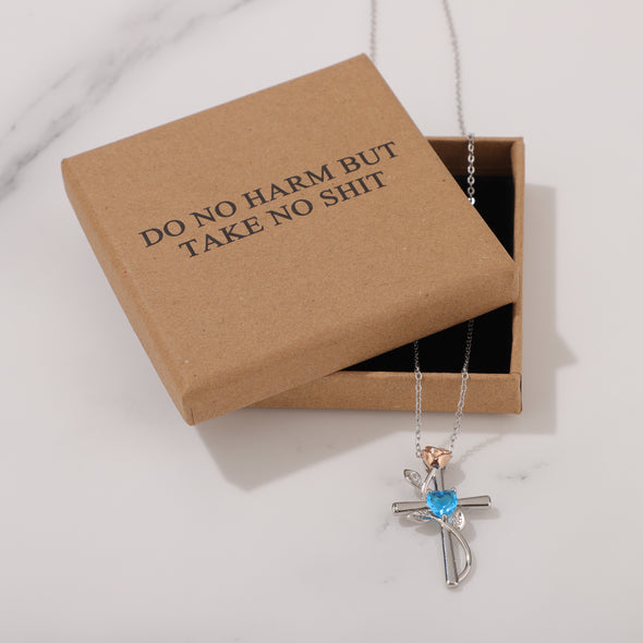 DO NO HARM BUT TAKE NO SHIT Necklace for Friend Encouragement Gift Motivational Jewelry