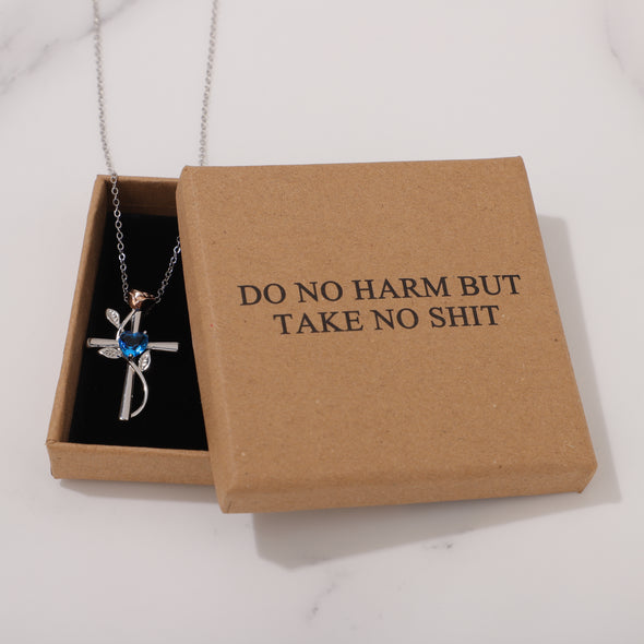 DO NO HARM BUT TAKE NO SHIT Necklace for Friend Encouragement Gift Motivational Jewelry