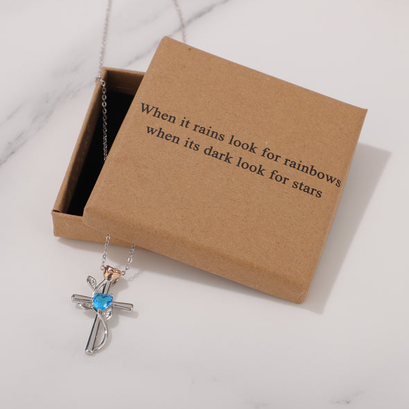 When it rains look for rainbows when its dark look for stars Necklace for Friend Encouragement Gift Motivational Jewelry
