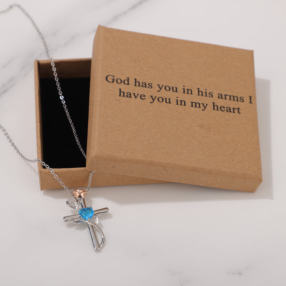 God has you in his arms I have you in my heart Necklace for Friend Encouragement Gift Motivational Jewelry