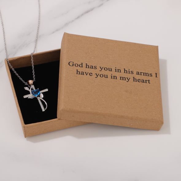 God has you in his arms I have you in my heart Necklace for Friend Encouragement Gift Motivational Jewelry