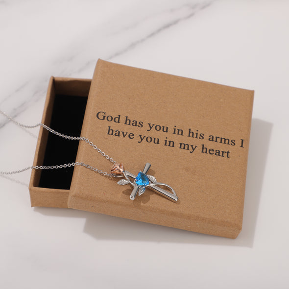 God has you in his arms I have you in my heart Necklace for Friend Encouragement Gift Motivational Jewelry