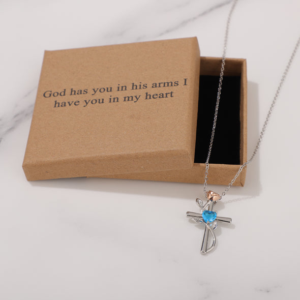 God has you in his arms I have you in my heart Necklace for Friend Encouragement Gift Motivational Jewelry