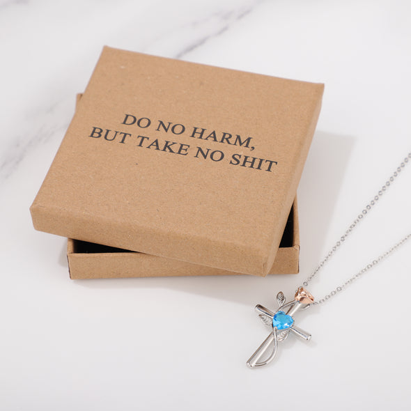 DO NO HARM BUT TAKE NO SHIT Necklace for Friend Encouragement Gift Motivational Jewelry