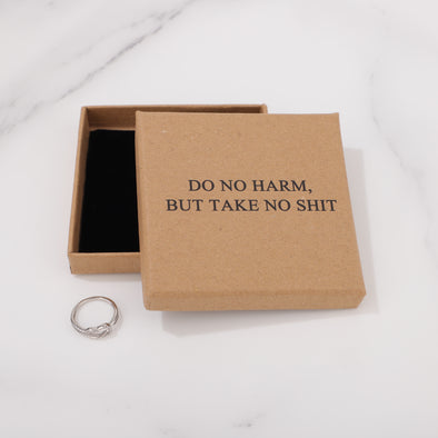 DO NO HARM BUT TAKE NO SHIT Ring for Friend Encouragement Gift Motivational Jewelry