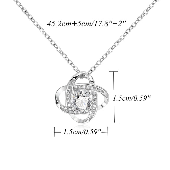 You are braver than you believe stronger than you seen and smarter than you think love knot necklace