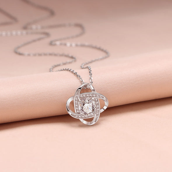 You are braver than you believe stronger than you seen and smarter than you think love knot necklace