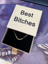 Best Bitches 999.9 24K Solid Gold Morse Code Necklace