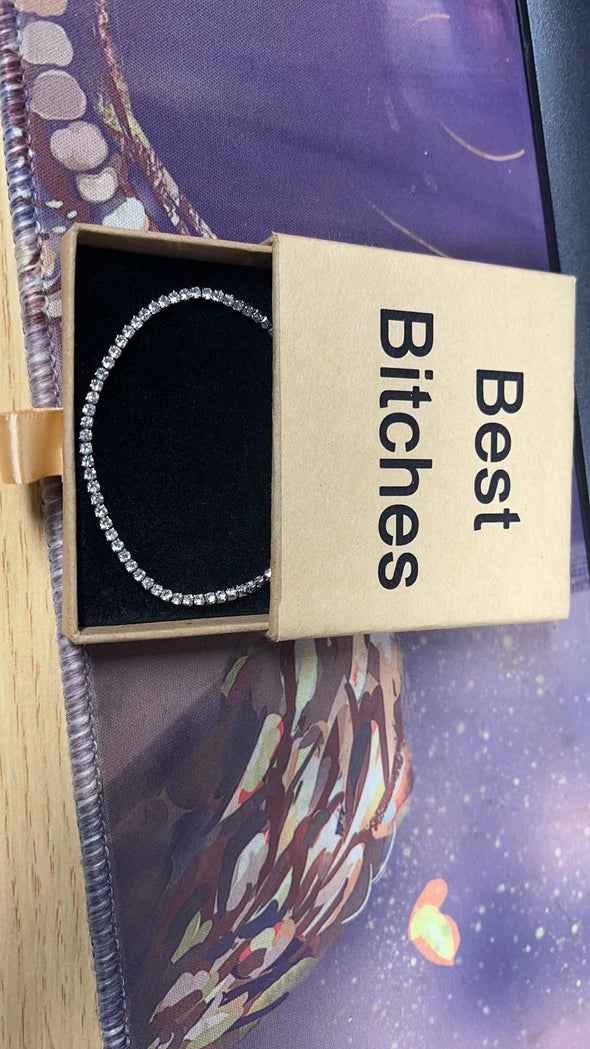 Best Bitches Diamond Tennis Bracelet