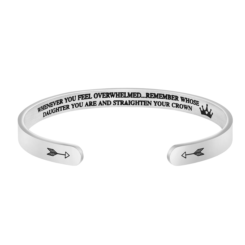 Inspirational Mantra Cuff Bracelets Daughter GrandDaughter Quote Jewelry  Birthday Gifts for Women Sympathy Encouragement Motivational Bangle –  Joycuff