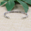 Be Stronger Than The Storm Mantra Bracelet Friend Encouragement Gift Motivational Jewelry