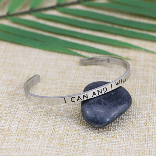I Can and I Will Mantra Bracelets