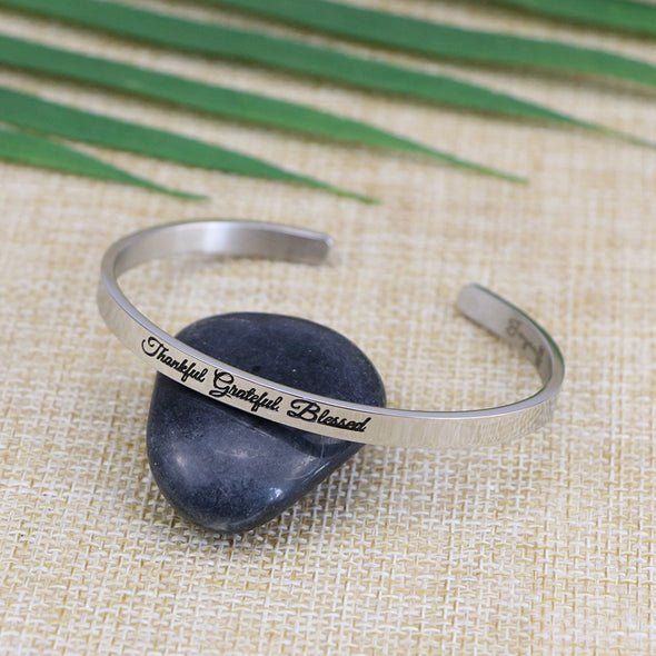Thankful Grateful Blessed Mantra Jewelry