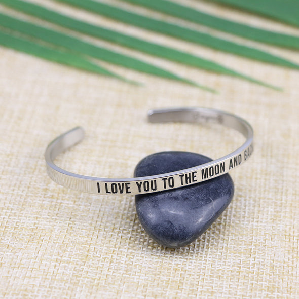 I Love You To The Moon And Back Mantra Bracelets