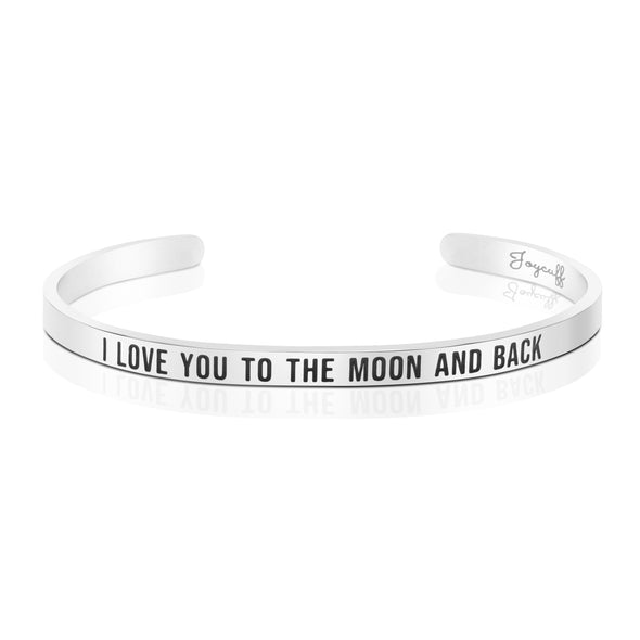 I Love You To The Moon And Back Mantra Bracelet