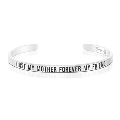 First My Mom Forever My Friend Mantra Bracelet