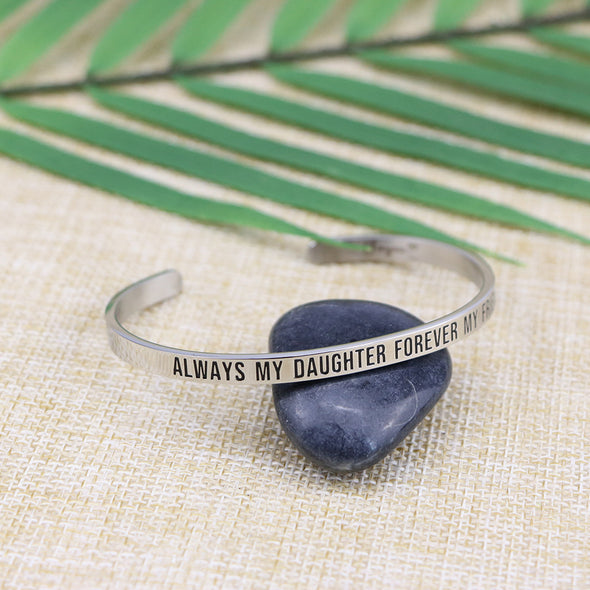 Always My Daughter Forever My Friend Mantra Jewelry 