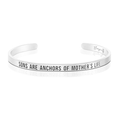 Sons are The Anchors of A Mother's Life Mantra Bracelet