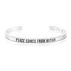 Peace Comes From Within Mantra Bracelet