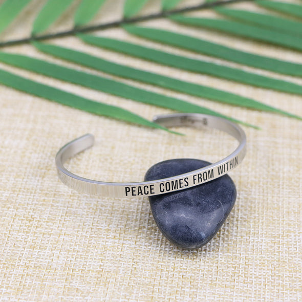 Peace Comes From Within Mantra Bracelet 