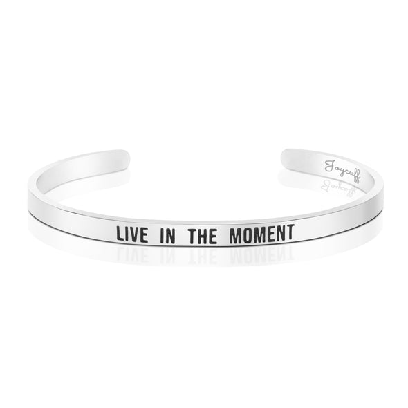 Live in The Moment Mantra Bracelet