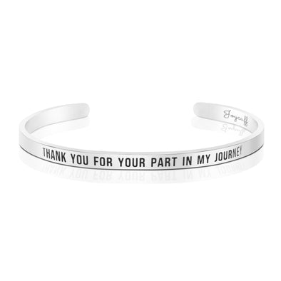 Thank You For Your Part In My Journey Mantra Bracelets 