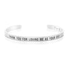 Thank You for Loving Me As Your Own Mantra Bracelet