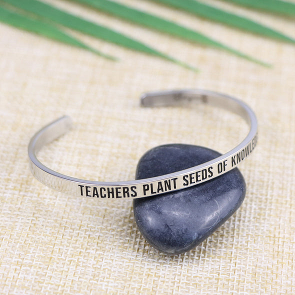 Teachers Plant Seeds of Knowledge Mantra Bracelets