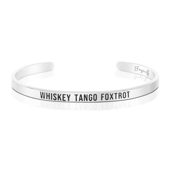 Whiskey Tango Foxtrot Mantra Bracelet