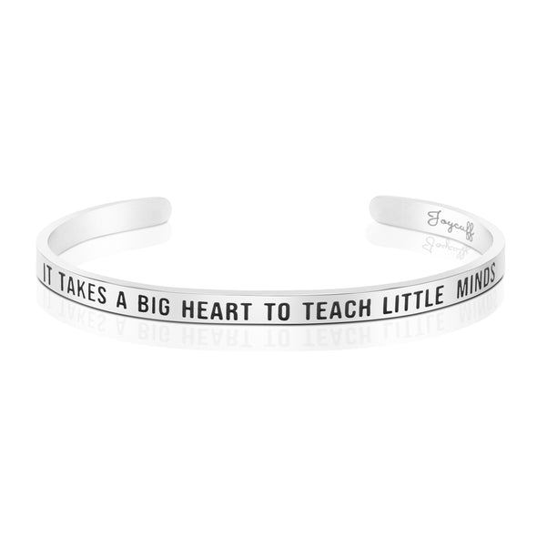 It Takes A Big Heart To Teach Little Minds Mantra Bracelet