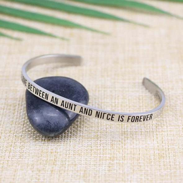 The Love Between an Aunt and Niece is Forever Mantra Jewelry