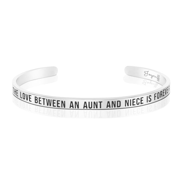 The Love Between an Aunt and Niece is Forever Mantra Bracelet