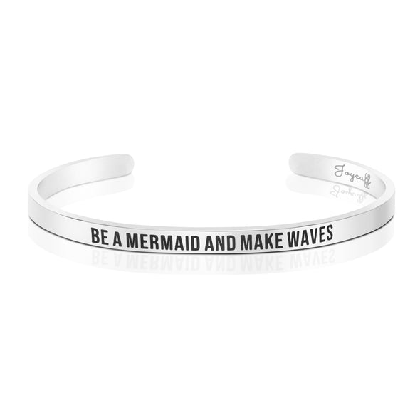 Be A Mermaid and Make Waves Mantra Bracelet