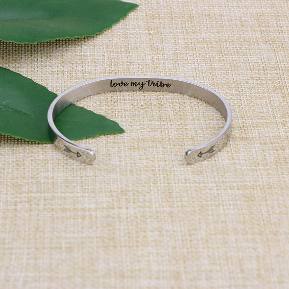 Engraved Stainless Steel Birthday Graduation Silver Friendship Bangles