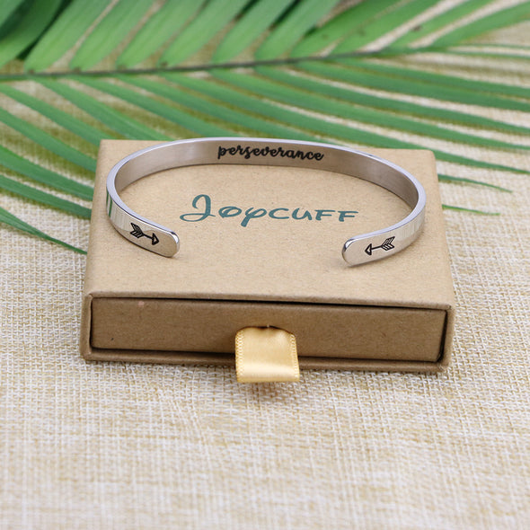 Engraved Stainless Steel Birthday Graduation Silver Friendship Bangles