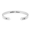 Wild & Free Hidden Message Cuff Bracelet