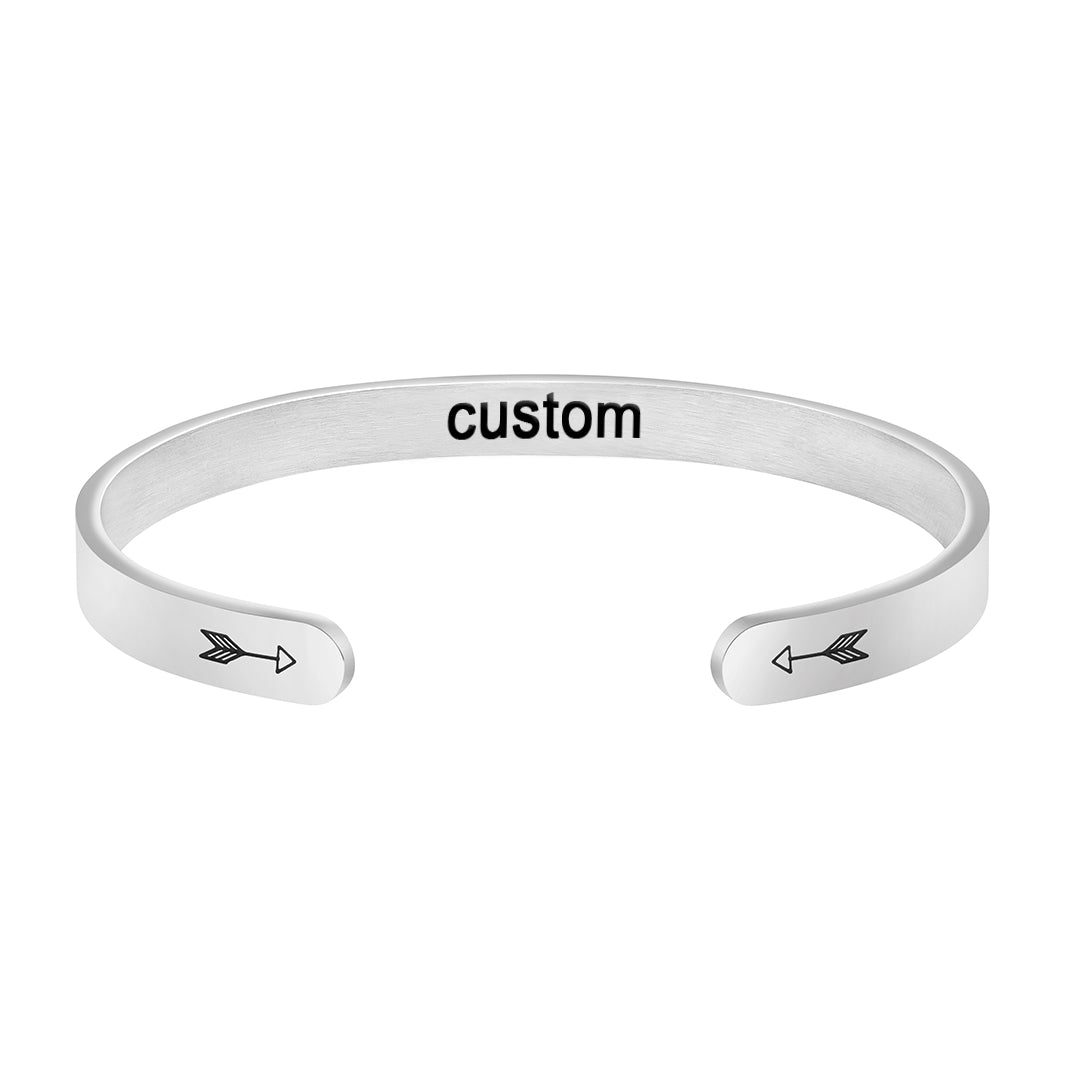 Custom Cuff Customized Personalized Engraved Cuff Bracelets | Inspirational Custom ...