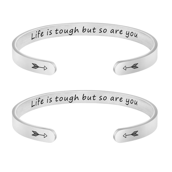 Life Is Tough But So Are You Set of 2 Bracelets