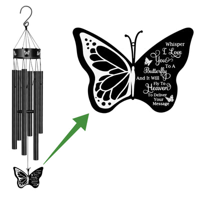 Wind Chimes in Memory of a Loved One Whisper I Love You to a Butterfly