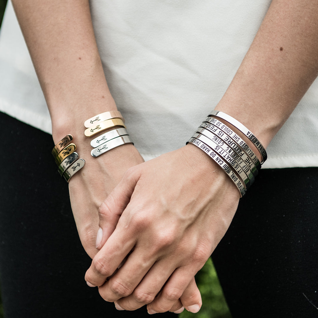 Custom Cuff Customized Personalized Engraved Cuff Bracelets | Inspirational Custom ...