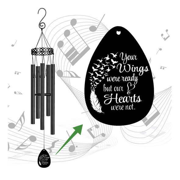 Wind chimes in Memory of a Loved One Your Wings Were Ready but Our Heart Were not