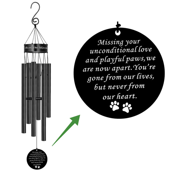 Missing Your Unconditional Love | Pet Personalized Wind Chime | Sympathy Gift for Loss of Beloved Pet