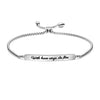 With Brave Wings She Flies Adjustable Chain Link Bracelet