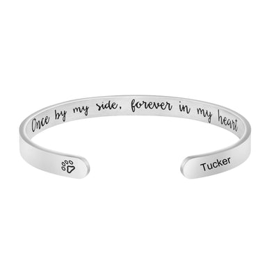 Tucker Memorial Gift Loss of Pet Engraved Bracelet