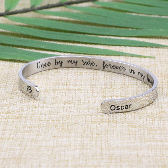 Oscar Animal Remembrance Cuff Bracelets for Pet Lovers