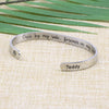 Teddy Pet Memorial Jewelry Dog Remembrance Cuff for Pet Lovers